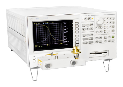 Analizator impedancji Agilent 4294A z przystawką do pomiaru rdzeni toroidalnych